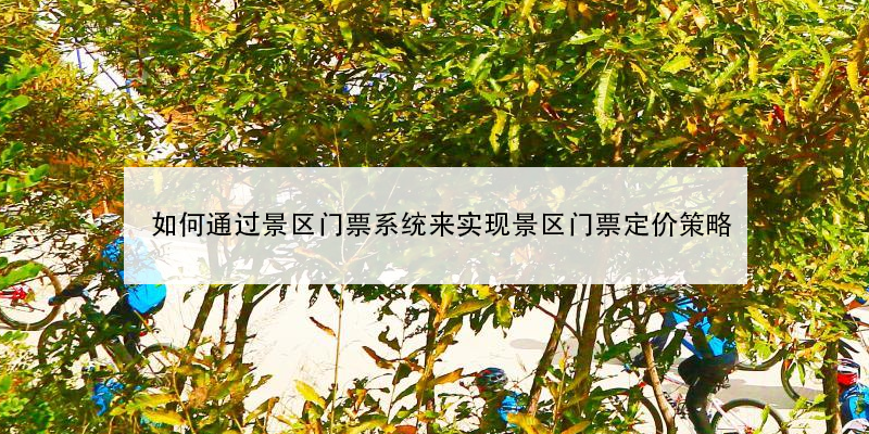 如何通過景區(qū)門票系統(tǒng)來實現(xiàn)景區(qū)門票定價策略