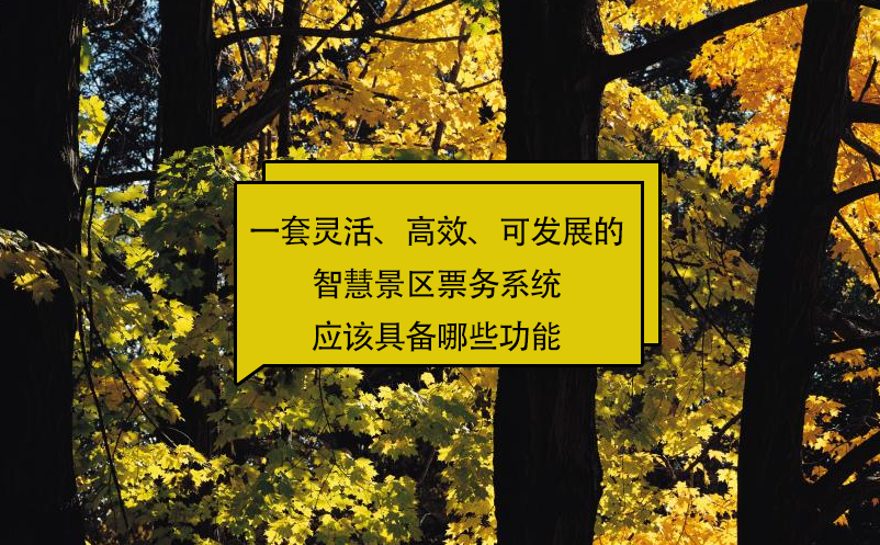 一套靈活、高效、可發(fā)展的智慧景區(qū)票務(wù)系統(tǒng)應(yīng)該具備哪些功能?
