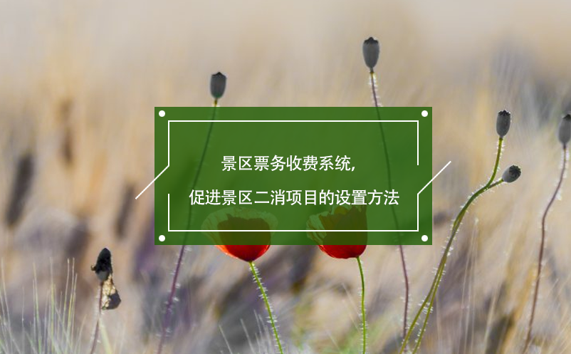 景區(qū)票務(wù)收費(fèi)系統(tǒng)，促進(jìn)景區(qū)二消項(xiàng)目的設(shè)置方法