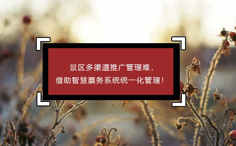 景區(qū)多渠道推廣管理難，借助智慧票務(wù)系統(tǒng)統(tǒng)一化管理！